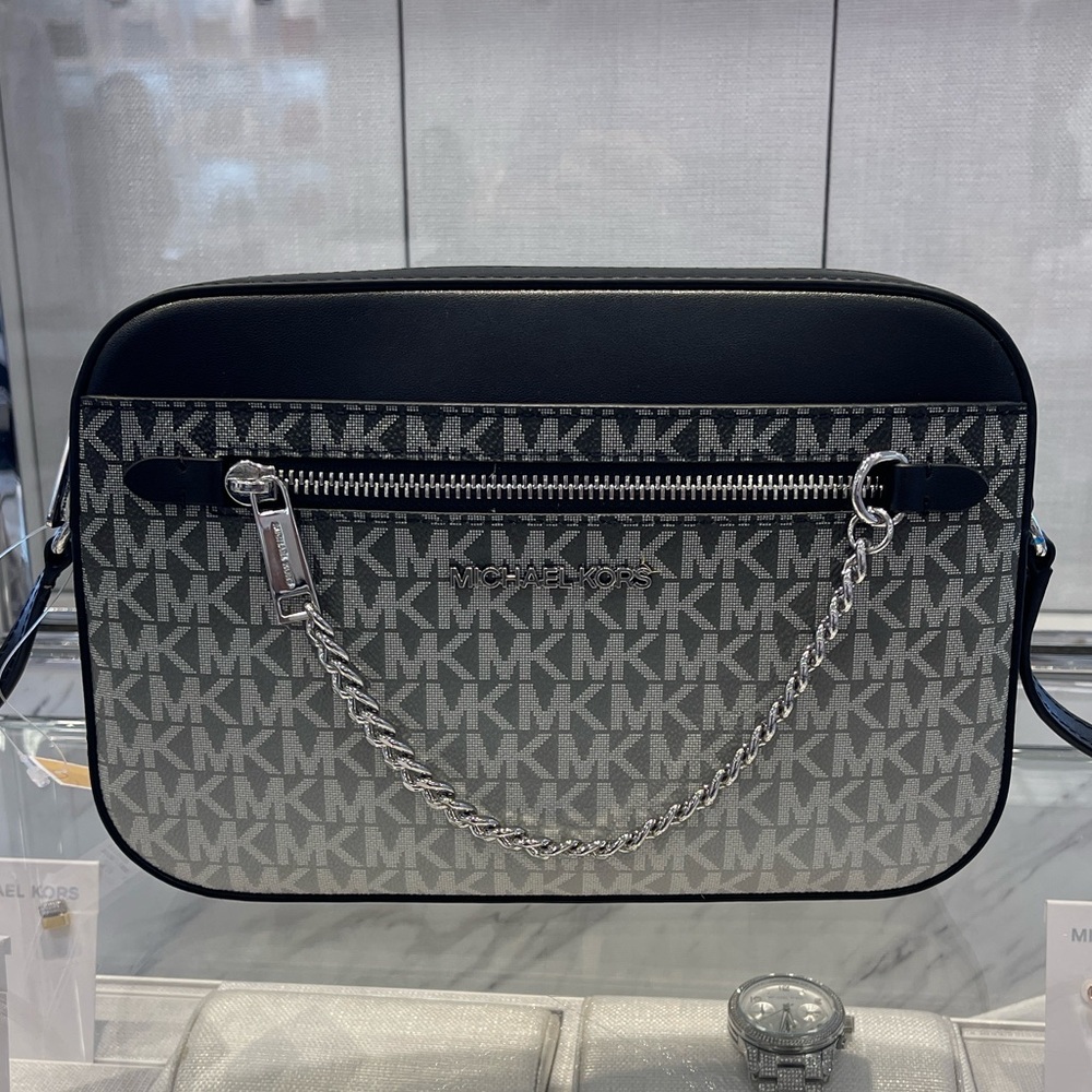 MICHAEL KORS Jet Set Lg Ombré Signature Logo EW Crossbody Body East West 
Black - Picture 15 of 16
